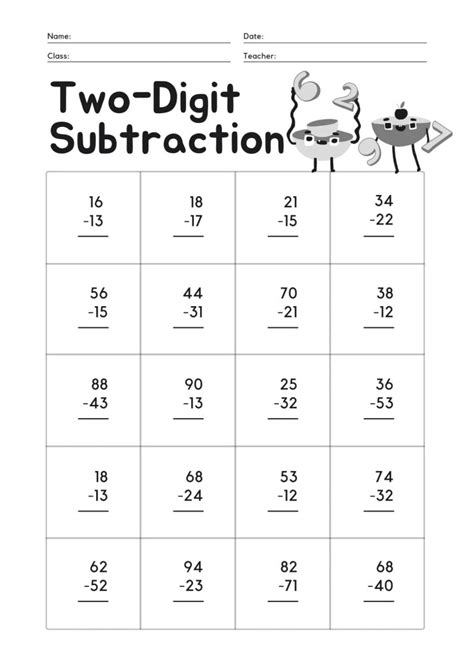 Double Digit Subtraction Regrouping and with Regrouping .